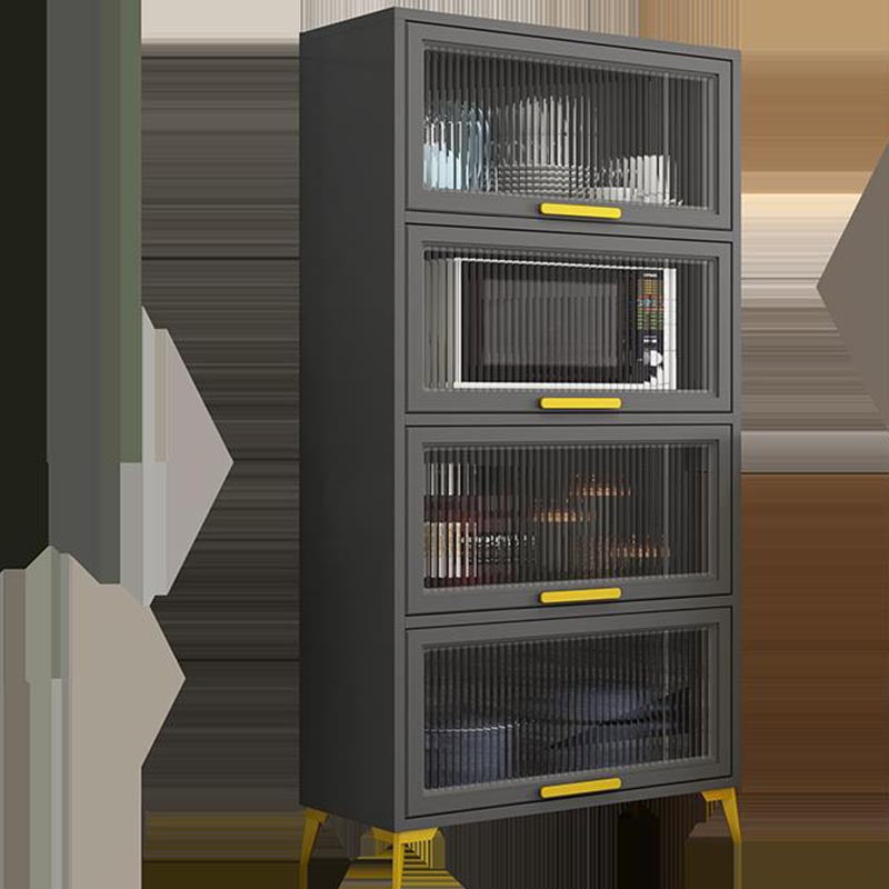 Manufactured Wood Dining Server Glam Glass Doors Server for Home Clearhalo 'buffet_sideboard' 'Buffets & Sideboards' 'furn' 'furn_buffet_sideboard' 'Furniture' 'Kitchen & Dining Furniture' 5439298