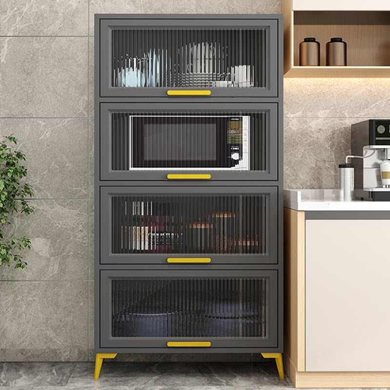 Manufactured Wood Dining Server Glam Glass Doors Server for Home Clearhalo 'buffet_sideboard' 'Buffets & Sideboards' 'furn' 'furn_buffet_sideboard' 'Furniture' 'Kitchen & Dining Furniture' 5439299