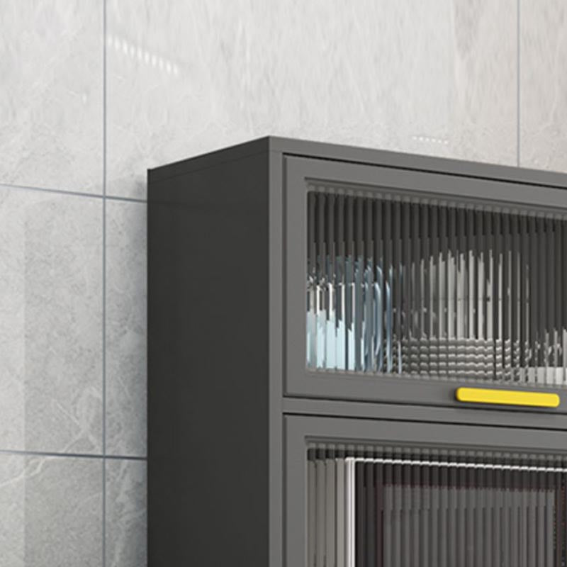 Manufactured Wood Dining Server Glam Glass Doors Server for Home Clearhalo 'buffet_sideboard' 'Buffets & Sideboards' 'furn' 'furn_buffet_sideboard' 'Furniture' 'Kitchen & Dining Furniture' 5439305