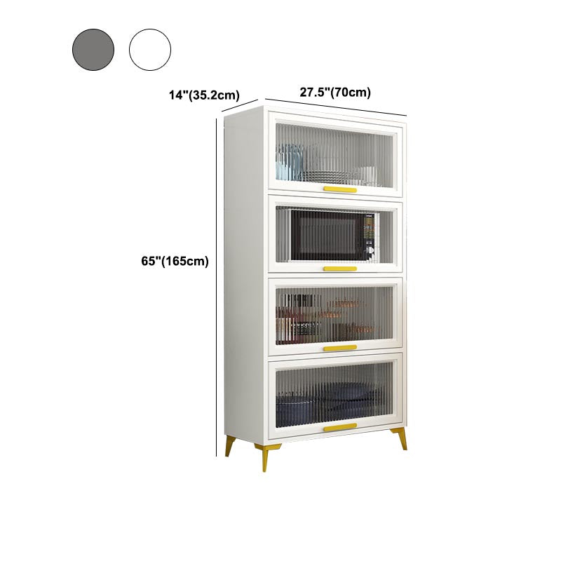 Manufactured Wood Dining Server Glam Glass Doors Server for Home Clearhalo 'buffet_sideboard' 'Buffets & Sideboards' 'furn' 'furn_buffet_sideboard' 'Furniture' 'Kitchen & Dining Furniture' 5439319