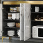 Scaffali sideboard in legno ingegnerizzato glam sideboard