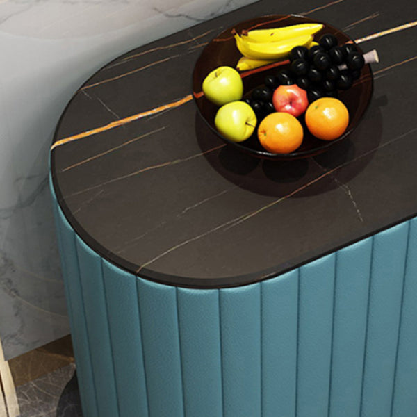 33.5"H Glam Style Credenza Stone Countertop Cabinets Dining Server for Living Room Clearhalo 'buffet_sideboard' 'Buffets & Sideboards' 'furn' 'furn_buffet_sideboard' 'Furniture' 'Kitchen & Dining Furniture' 5439411