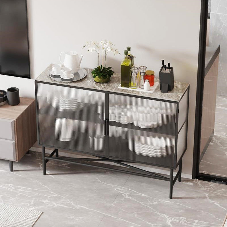 Modern Style Sideboard with Metal Legs Storage Sideboard for Kitchen Bar Clearhalo 'buffet_sideboard' 'Buffets & Sideboards' 'furn' 'furn_buffet_sideboard' 'Furniture' 'Kitchen & Dining Furniture' 5439458