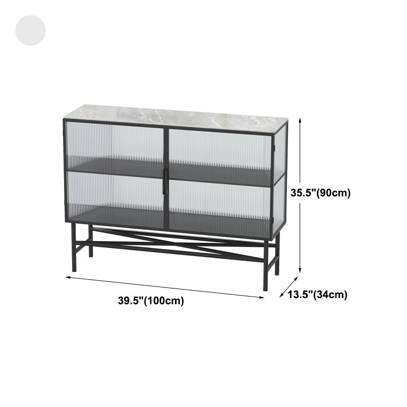Modern Style Sideboard with Metal Legs Storage Sideboard for Kitchen Bar Clearhalo 'buffet_sideboard' 'Buffets & Sideboards' 'furn' 'furn_buffet_sideboard' 'Furniture' 'Kitchen & Dining Furniture' 5439461