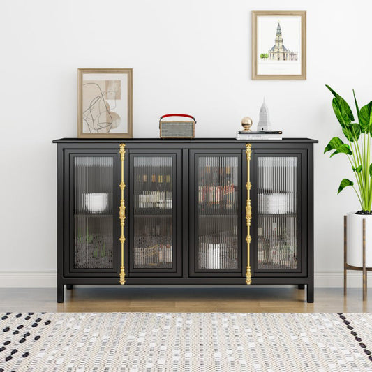 Porte di vetro da 36 "H cucina da cucina server di buffet per soggiorno