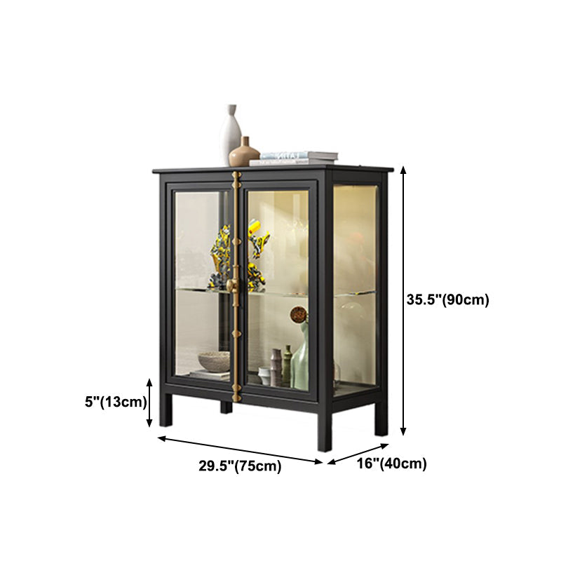 Porte di vetro da 36 "H cucina da cucina server di buffet per soggiorno