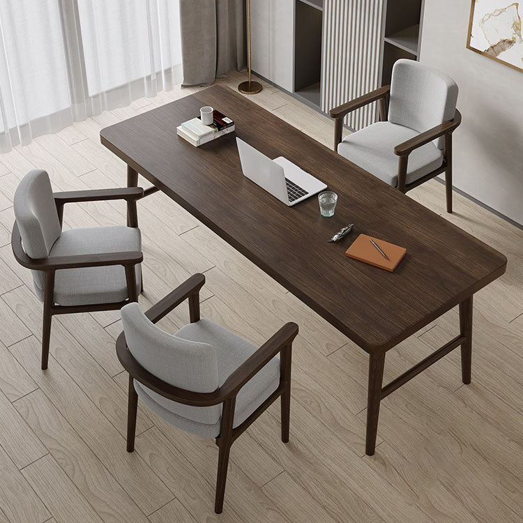 Pine Solid Wood Writing Desk Contemporary Style Rectangular Office Desk 63"L x 31.5"W x 29.5"H Clearhalo 'furn' 'furn_office_desk' 'Furniture' 'Office Desks' 'Office Furniture' 'office_desk' 5439535