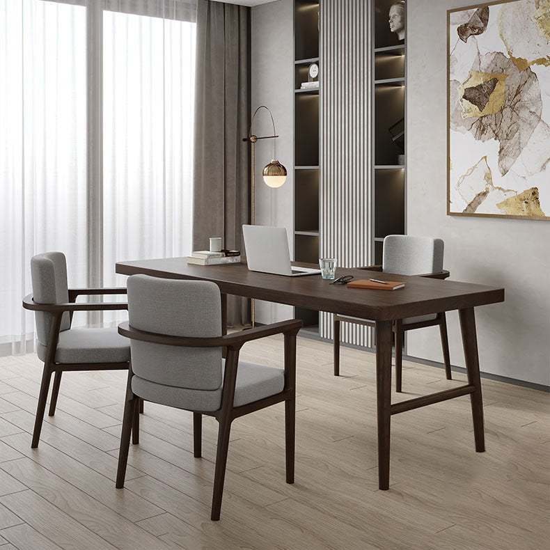 Pine Solid Wood Writing Desk Contemporary Style Rectangular Office Desk 47.2"L x 23.6"W x 29.5"H Clearhalo 'furn' 'furn_office_desk' 'Furniture' 'Office Desks' 'Office Furniture' 'office_desk' 5439536