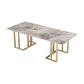Industrial Home Office Writing Desk Rectangular Sled Base Office Desk Gray-Gold Clearhalo 'furn' 'furn_office_desk' 'Furniture' 'Office Desks' 'Office Furniture' 'office_desk' 5439555