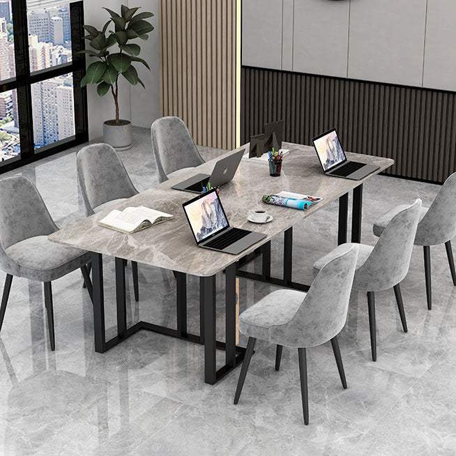 Industrial Home Office Writing Desk Rectangular Sled Base Office Desk Clearhalo 'furn' 'furn_office_desk' 'Furniture' 'Office Desks' 'Office Furniture' 'office_desk' 5439560