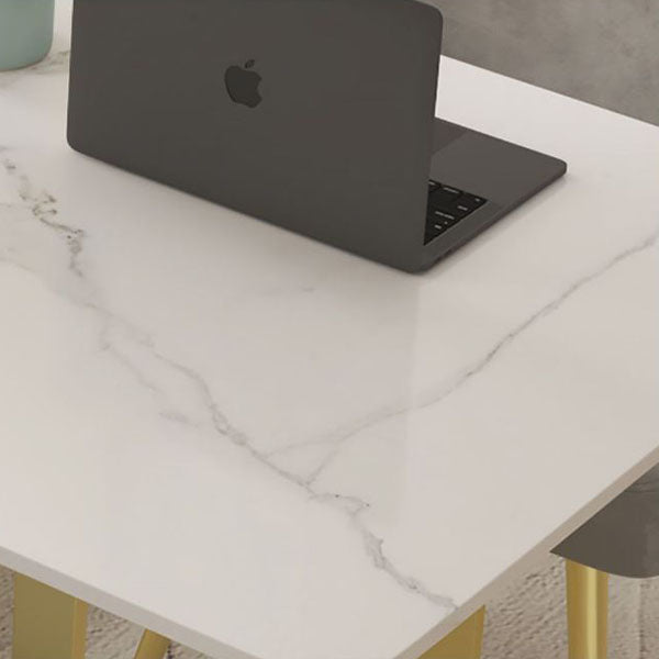 インダストリアルスタイルホームオフィスデスク長方形のそりベースライティングデスク