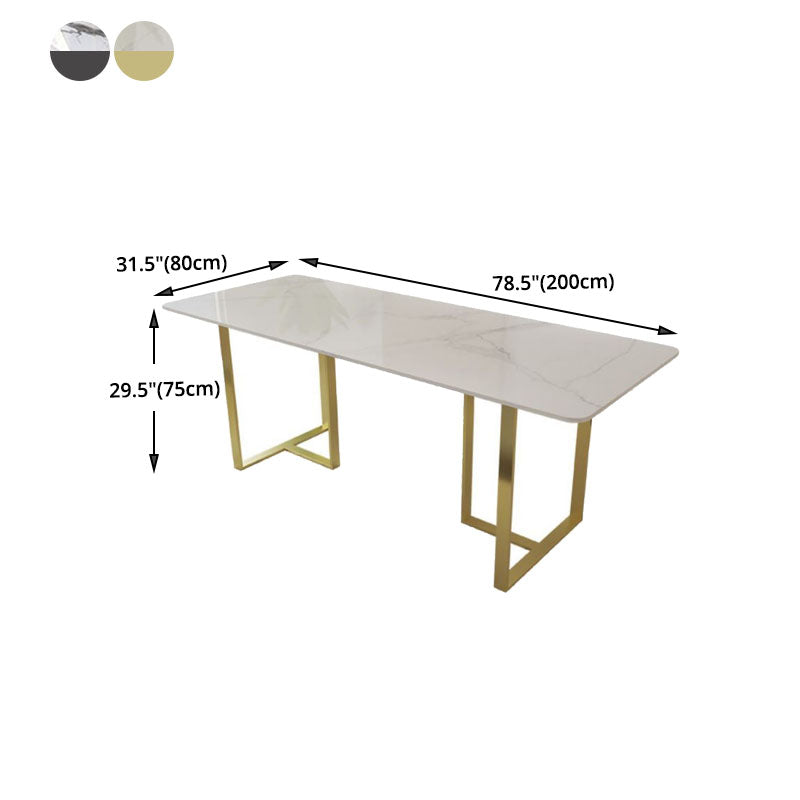 インダストリアルスタイルホームオフィスデスク長方形のそりベースライティングデスク