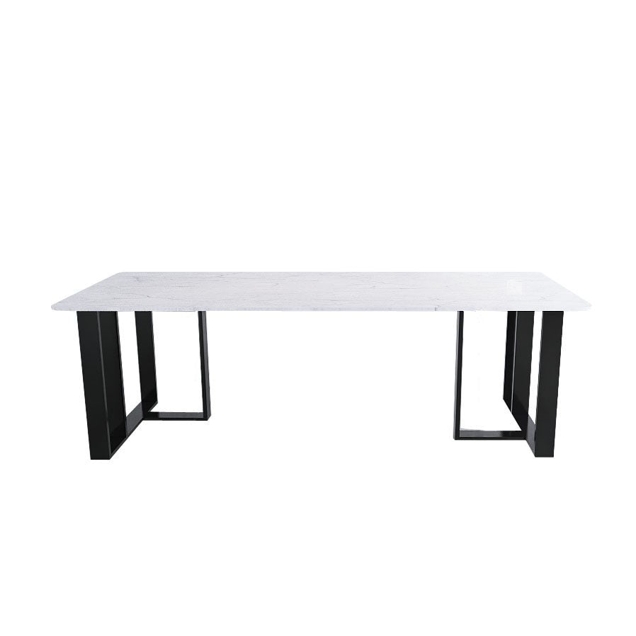 Rectangular Writing Desk Industrial Style Sled Base Office Desk Black White Clearhalo 'furn' 'furn_office_desk' 'Furniture' 'Office Desks' 'Office Furniture' 'office_desk' 5439633