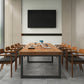 Pine Wood Meeting Table Industrial Rectangle Office Working Table Clearhalo 'furn' 'furn_office_desk' 'Furniture' 'Office Desks' 'Office Furniture' 'office_desk' 5439663