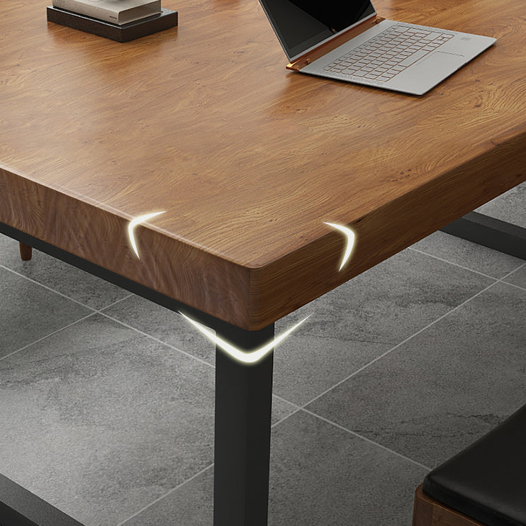 Pine Wood Meeting Table Industrial Rectangle Office Working Table Clearhalo 'furn' 'furn_office_desk' 'Furniture' 'Office Desks' 'Office Furniture' 'office_desk' 5439666