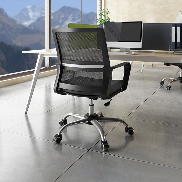Modern Style Swivel Task Chair Tilt Mechanism Office Chair with Fixed Arms Clearhalo 'furn' 'furn_office_chair' 'Furniture' 'Office Chairs' 'Office Furniture' 'office_chair' 5439754