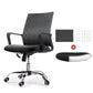 Modern Style Swivel Task Chair Tilt Mechanism Office Chair with Fixed Arms Matte Black Latex Clearhalo 'furn' 'furn_office_chair' 'Furniture' 'Office Chairs' 'Office Furniture' 'office_chair' 5439755