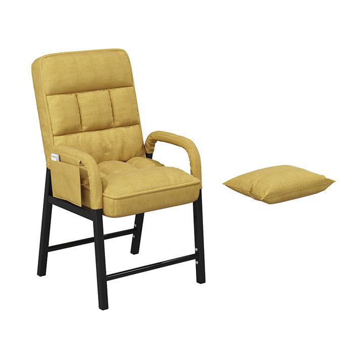 Eigentijdse stoffen bureau stoel vaste wapenstoel voor thuiskantoor