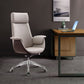 Leather Adjustable Task Chair Silver Metal Base Modern Office Chair Clearhalo 'furn' 'furn_office_chair' 'Furniture' 'Office Chairs' 'Office Furniture' 'office_chair' 5439796