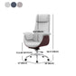 Leather Adjustable Task Chair Silver Metal Base Modern Office Chair Clearhalo 'furn' 'furn_office_chair' 'Furniture' 'Office Chairs' 'Office Furniture' 'office_chair' 5439813