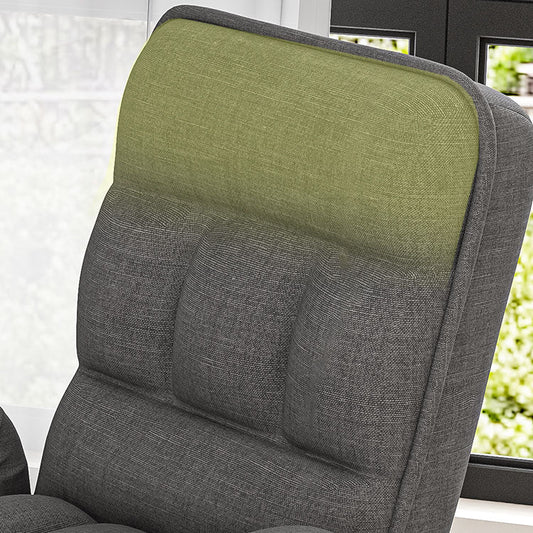 Silla de escritorio en la espalda de tela almohada contemporánea incluida silla de brazos fijos