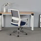 Contemporary Office Computer Chair Ergonomic Mesh Task Arm Chair White-Blue 1 Piece Without Headrest Clearhalo 'furn' 'furn_office_chair' 'Furniture' 'Office Chairs' 'Office Furniture' 'office_chair' 5439904