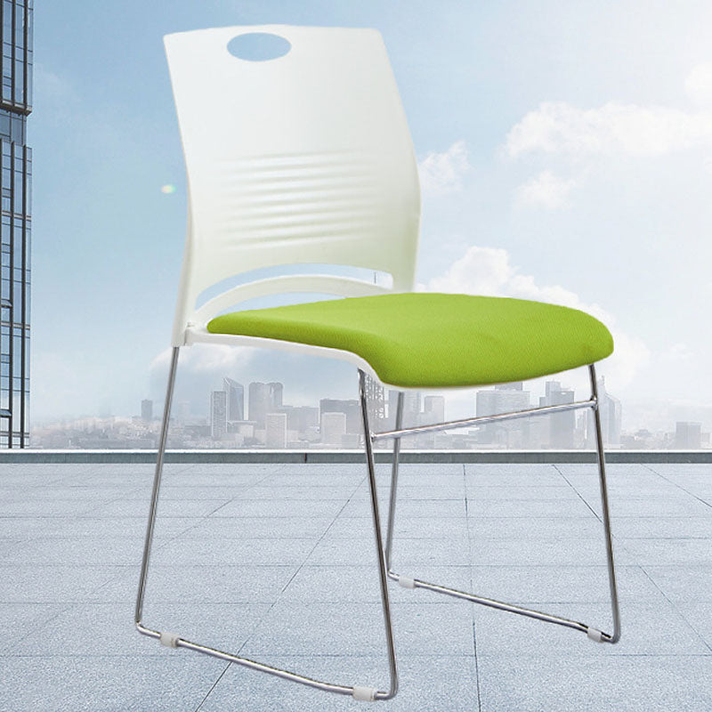 Mid-back Office Chair Plastic/Sponge Seat Armless Office Chair Clearhalo 'furn' 'furn_office_chair' 'Furniture' 'Office Chairs' 'Office Furniture' 'office_chair' 5439996