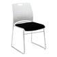 Mid-back Office Chair Plastic/Sponge Seat Armless Office Chair White-Black 1 Piece Clearhalo 'furn' 'furn_office_chair' 'Furniture' 'Office Chairs' 'Office Furniture' 'office_chair' 5440007