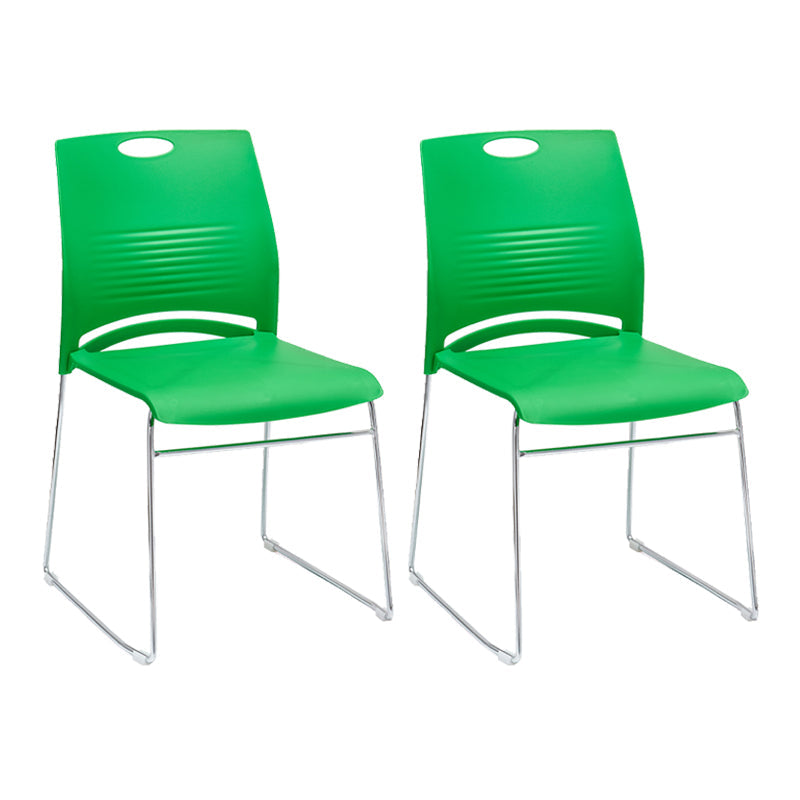 Mid-back Office Chair Plastic/Sponge Seat Armless Office Chair Green 2 Piece Set Clearhalo 'furn' 'furn_office_chair' 'Furniture' 'Office Chairs' 'Office Furniture' 'office_chair' 5440016