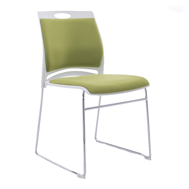 Mid-back Office Chair Plastic/Sponge Seat Armless Office Chair Pea Green 1 Piece Clearhalo 'furn' 'furn_office_chair' 'Furniture' 'Office Chairs' 'Office Furniture' 'office_chair' 5440021