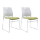 Mid-back Office Chair Plastic/Sponge Seat Armless Office Chair White-Green 2 Piece Set Clearhalo 'furn' 'furn_office_chair' 'Furniture' 'Office Chairs' 'Office Furniture' 'office_chair' 5440028