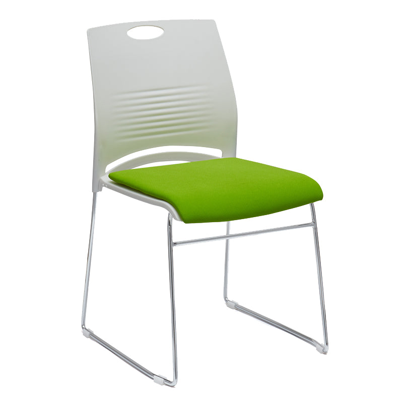 Mid-back Office Chair Plastic/Sponge Seat Armless Office Chair Green-White 1 Piece Clearhalo 'furn' 'furn_office_chair' 'Furniture' 'Office Chairs' 'Office Furniture' 'office_chair' 5440036