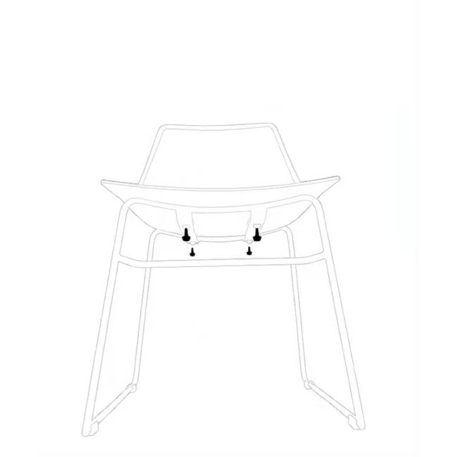 Mittlerer Rückenstuhl mit Schwammkissen Plastik -Backoffice Stuhl