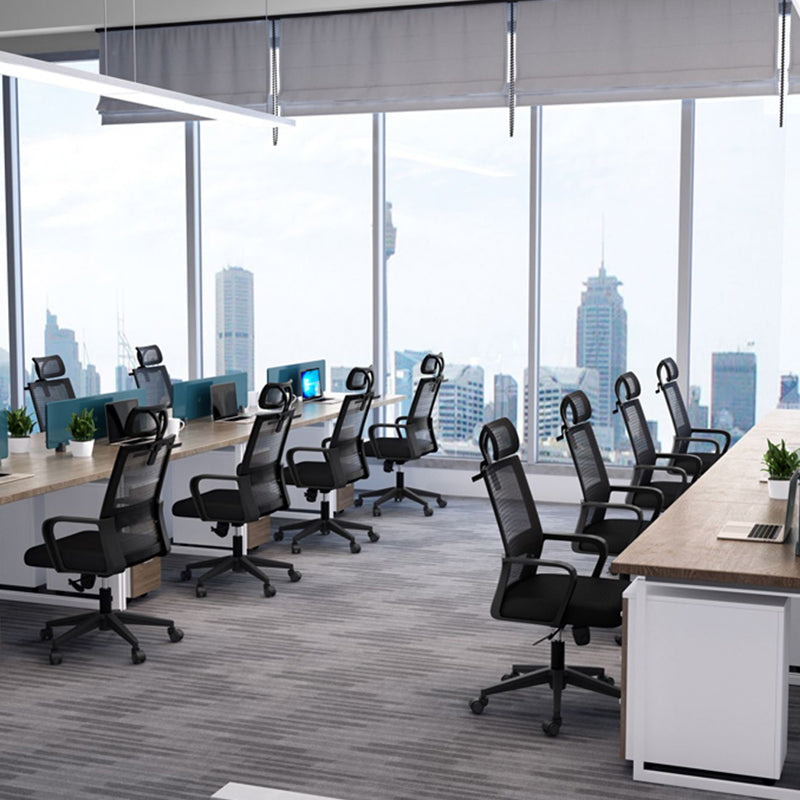 Moderner schwarzer Schreibtischstuhl einstellbarer Höhe Office Stuhl für Home Office