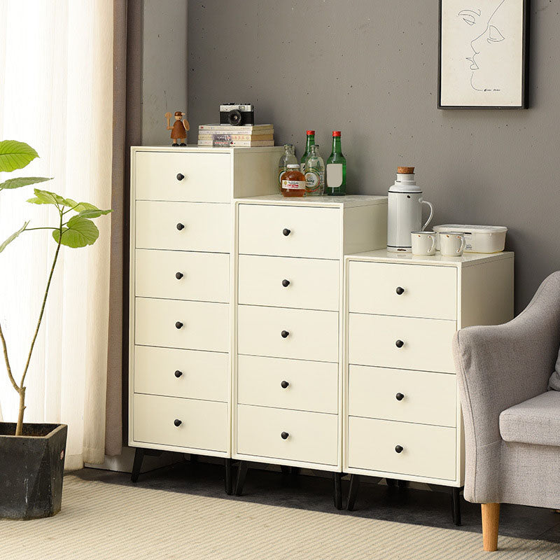 Modern Wooden Lingerie Chest Bedside Vertical Storage Chest in White and Brown Clearhalo 'Bedroom Furniture' 'Dressers & Chests' 'dressers_chests' 'furn' 'furn_dressers_chests' 'Furniture' 5440406