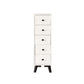 Modern Wooden Lingerie Chest Bedside Vertical Storage Chest in White and Brown 12"L x 16"W x 38"H White Clearhalo 'Bedroom Furniture' 'Dressers & Chests' 'dressers_chests' 'furn' 'furn_dressers_chests' 'Furniture' 5440414
