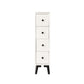 Modern Wooden Lingerie Chest Bedside Vertical Storage Chest in White and Brown Clearhalo 'Bedroom Furniture' 'Dressers & Chests' 'dressers_chests' 'furn' 'furn_dressers_chests' 'Furniture' 5440415