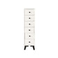 Modern Wooden Lingerie Chest Bedside Vertical Storage Chest in White and Brown 12"L x 16"W x 44.5"H White Clearhalo 'Bedroom Furniture' 'Dressers & Chests' 'dressers_chests' 'furn' 'furn_dressers_chests' 'Furniture' 5440421