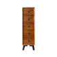 Modern Wooden Lingerie Chest Bedside Vertical Storage Chest in White and Brown 12"L x 16"W x 38"H Nut-Brown Clearhalo 'Bedroom Furniture' 'Dressers & Chests' 'dressers_chests' 'furn' 'furn_dressers_chests' 'Furniture' 5440427