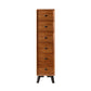 Modern Wooden Lingerie Chest Bedside Vertical Storage Chest in White and Brown 12"L x 16"W x 44.5"H Nut-Brown Clearhalo 'Bedroom Furniture' 'Dressers & Chests' 'dressers_chests' 'furn' 'furn_dressers_chests' 'Furniture' 5440430
