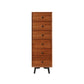 Modern Wooden Lingerie Chest Bedside Vertical Storage Chest in White and Brown 16"L x 16"W x 44.5"H Nut-Brown Clearhalo 'Bedroom Furniture' 'Dressers & Chests' 'dressers_chests' 'furn' 'furn_dressers_chests' 'Furniture' 5440431
