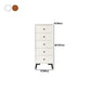 Modern Wooden Lingerie Chest Bedside Vertical Storage Chest in White and Brown Clearhalo 'Bedroom Furniture' 'Dressers & Chests' 'dressers_chests' 'furn' 'furn_dressers_chests' 'Furniture' 5440437