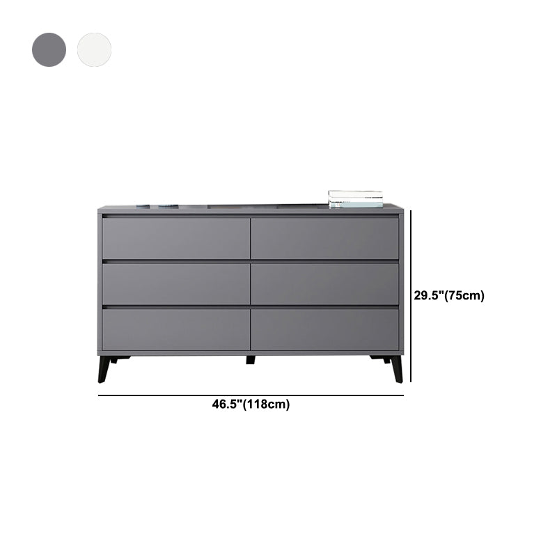 16 "D Moderne opbergkast houten opbergkast dressoir in wit en grijs