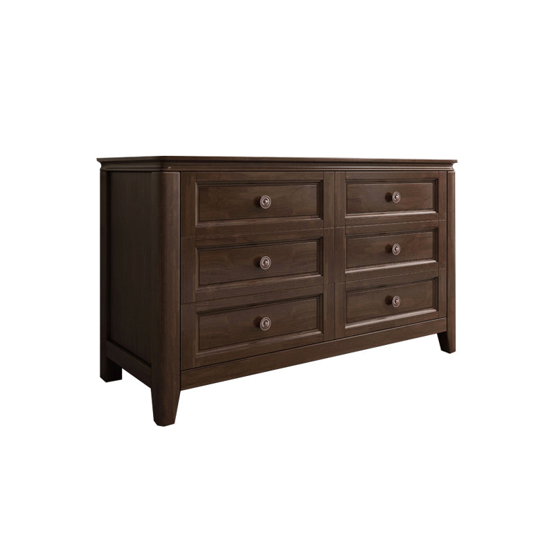 Traditional Style Chest Brown Bedroom Storage Chest with Multi Drawers