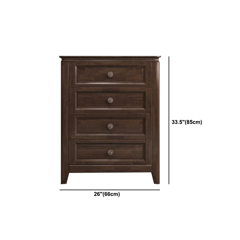 Traditional Style Chest Brown Bedroom Storage Chest with Multi Drawers