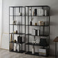 Modern Style Bookcase Open Back Metal Bookshelf for Home Office