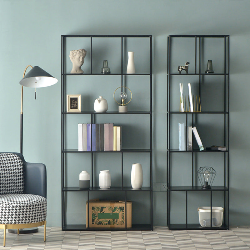 Modern Style Bookcase Open Back Metal Bookshelf for Home Office Clearhalo 'Bookcases' 'furn' 'furn_bookcases' 'Furniture' 'Office Furniture' 5440746