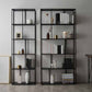 Modern Style Bookcase Open Back Metal Bookshelf for Home Office