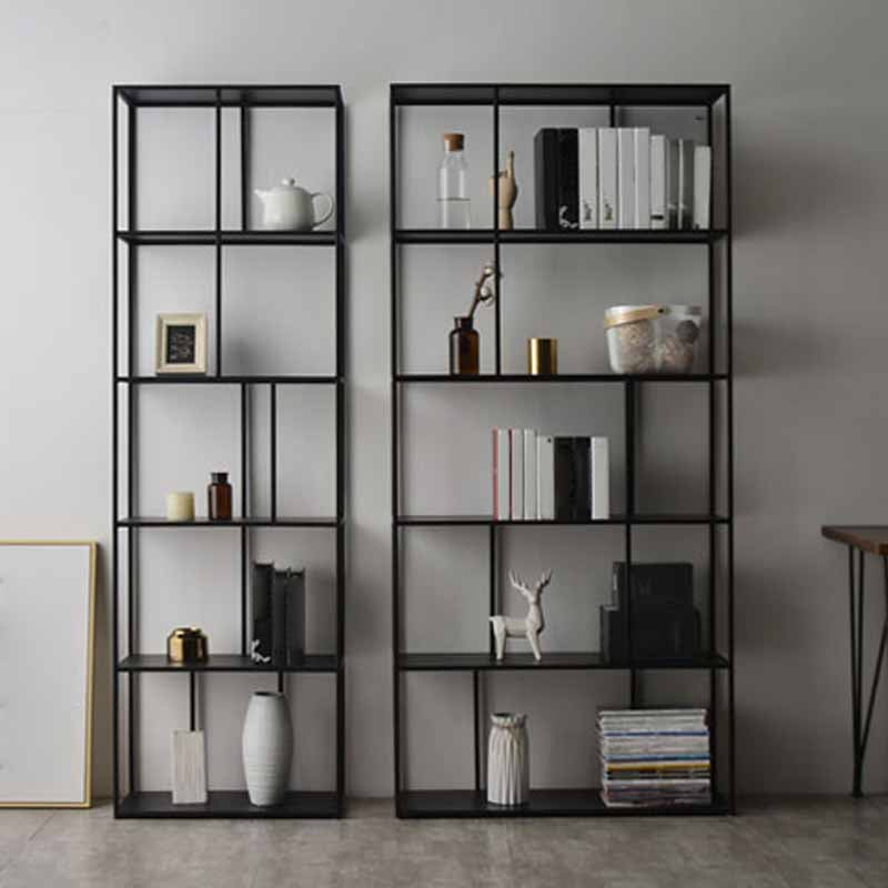 Modern Style Bookcase Open Back Metal Bookshelf for Home Office Clearhalo 'Bookcases' 'furn' 'furn_bookcases' 'Furniture' 'Office Furniture' 5440748
