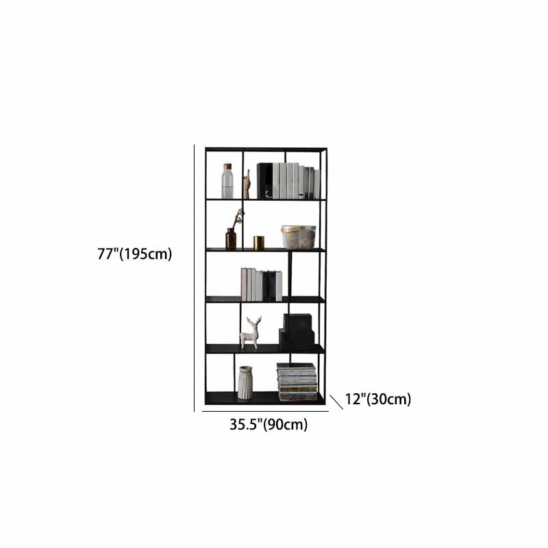 Modern Style Bookcase Open Back Metal Bookshelf for Home Office Clearhalo 'Bookcases' 'furn' 'furn_bookcases' 'Furniture' 'Office Furniture' 5440756